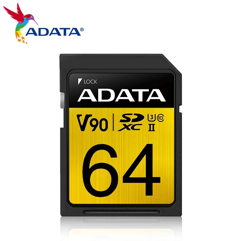 ADATA ̾  SD ī, SDXC 64GB, 128GB, 256GB, UHS-II ÷  ī, 8K ī޶, 260 MB/s SD ī 